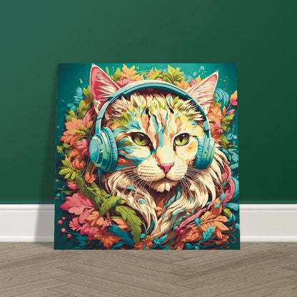 Canvas print 'Autumn Cat' - Modern vector design for autumn lovers